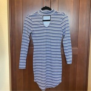 nwt blue and silver dress from macy’s brand no comment